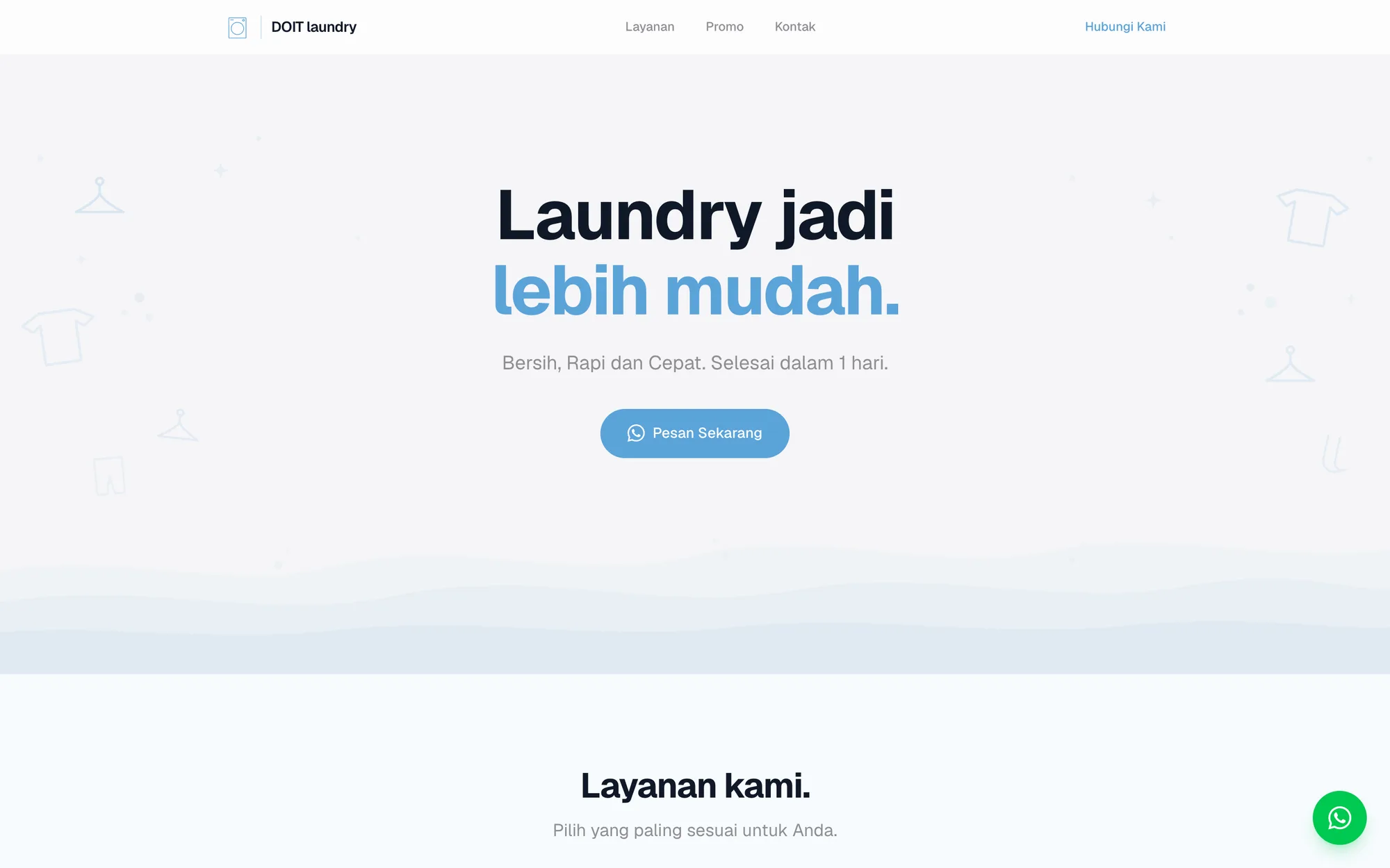 DOIT Laundry homepage